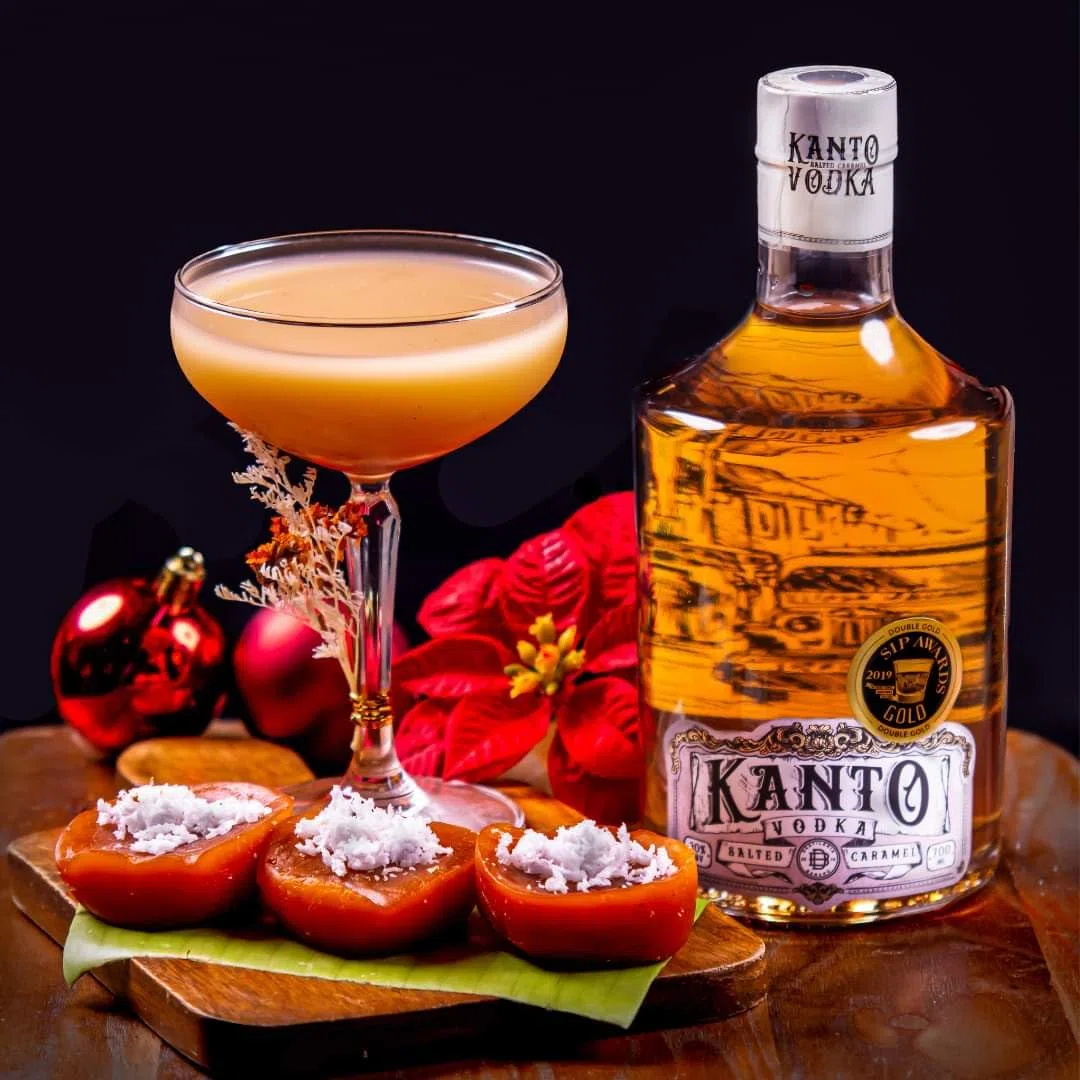 Kanto Caramel Vodka | Caramello salato | Acquavite di vodka al caramello salato delle Filippine | Premiata con l'oro | 20% vol.