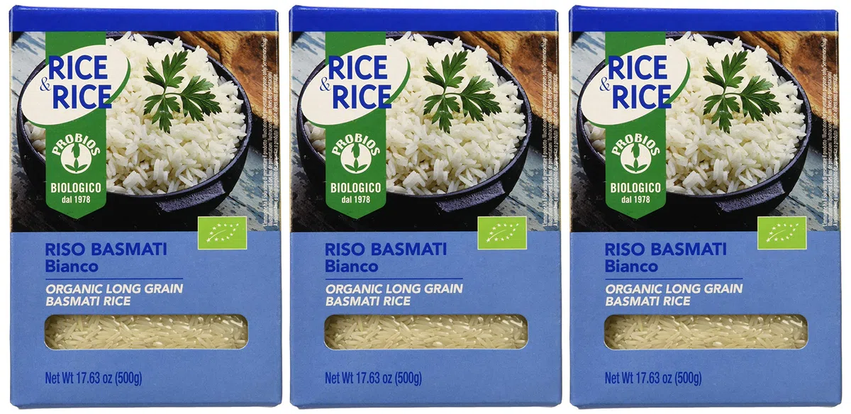 Probios Riso Basmati Bianco - 3 pezzi da 500 g [1500 g]