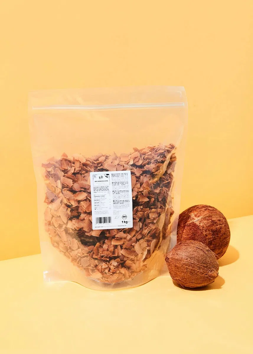 KoRo - Chips di cocco bio con zucchero di fiori di cocco | 1 kg