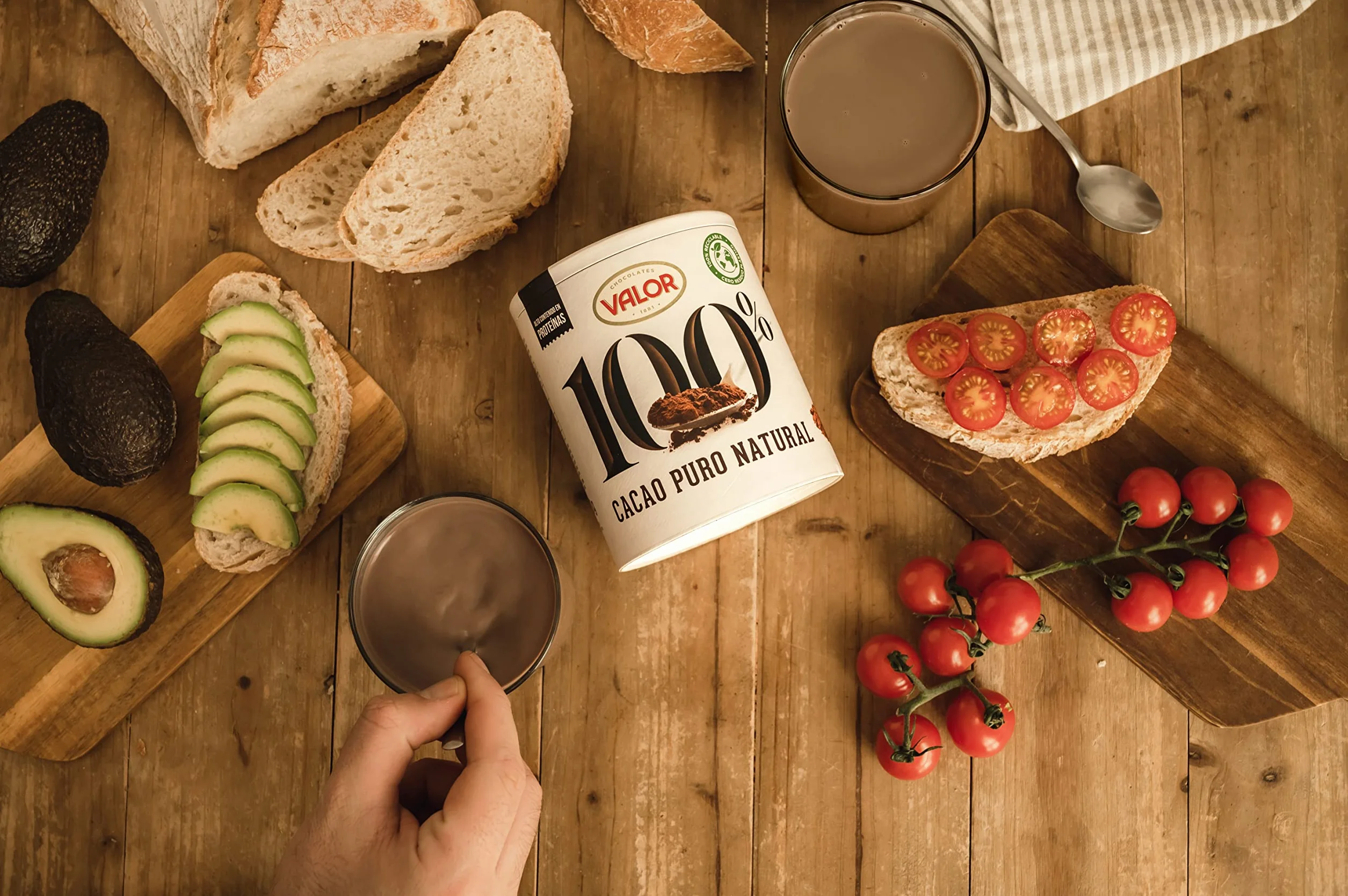 cioccolato a la taza valor 100% cacao 250 gr