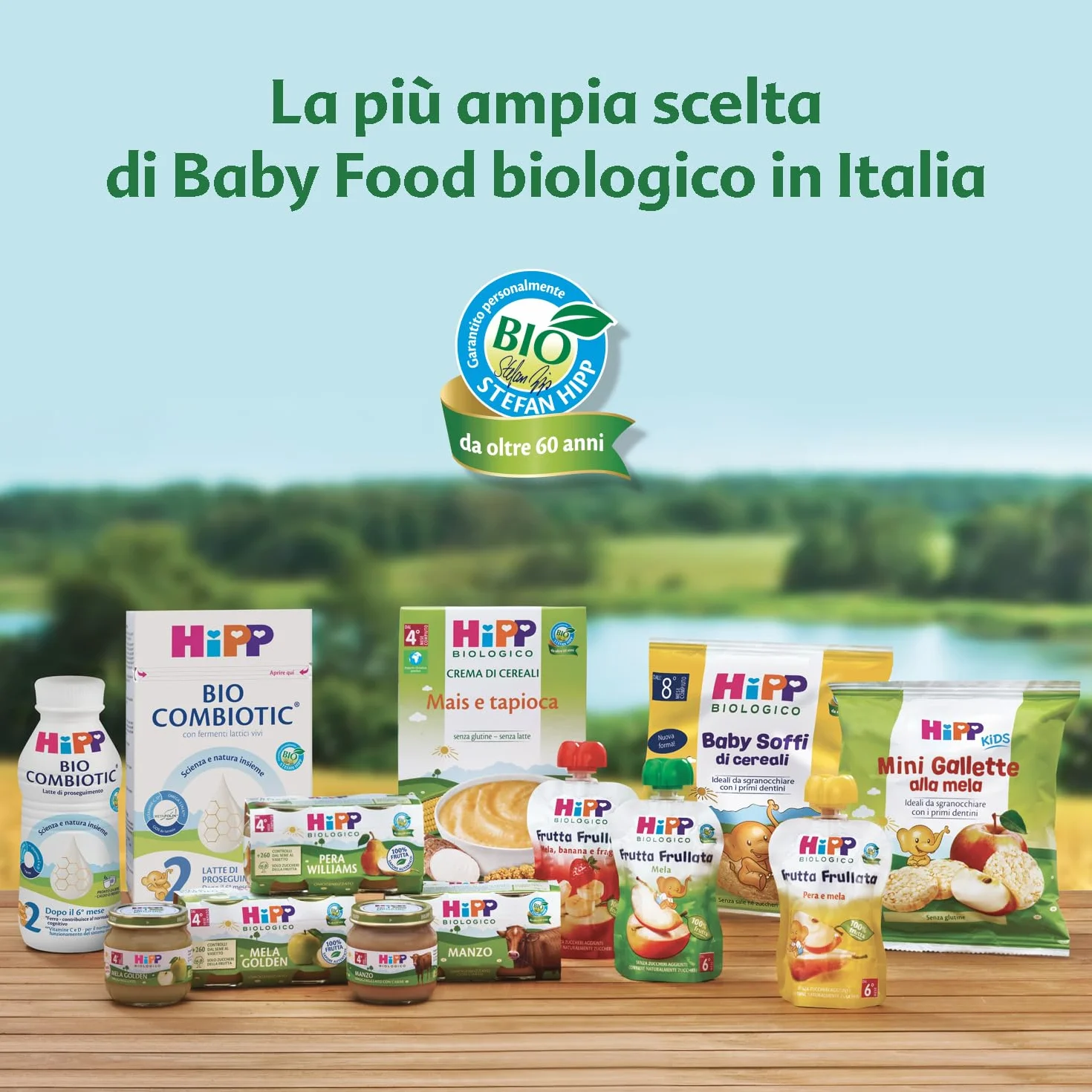 HiPP - Pappa Pronta Completa Bio, Riso con Carote e Salmone, 6 Confezioni da 220 g