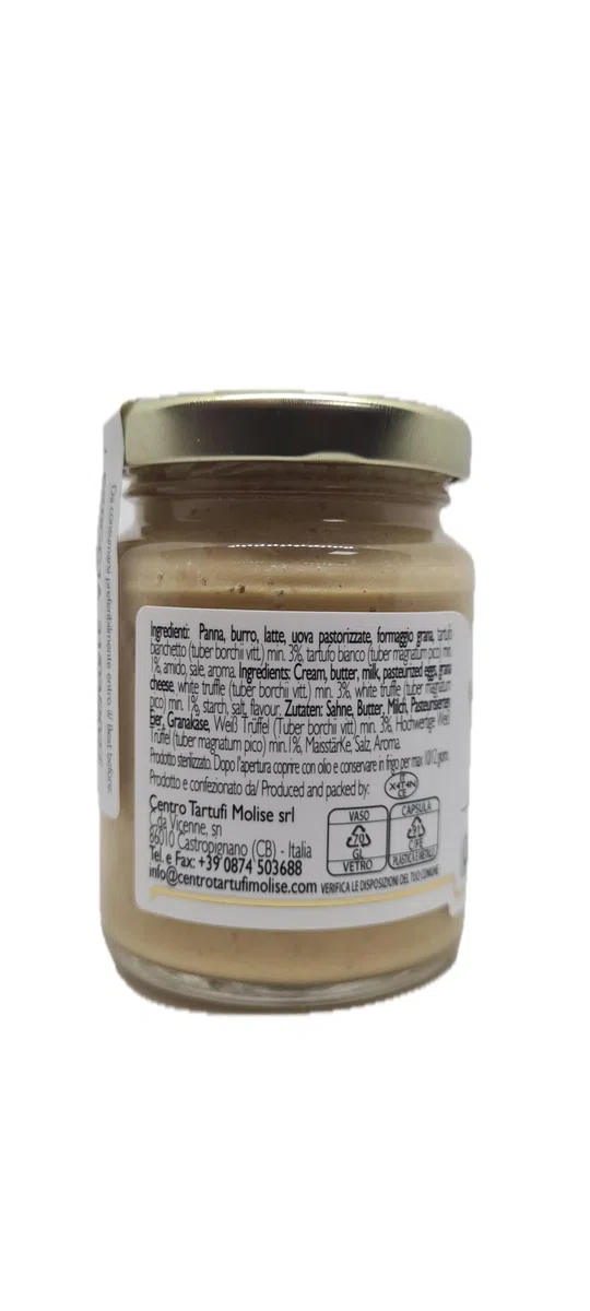 Crema di Tartufo Bianco 80 Gr - Tartufo - Crema di Pregiato Tartufo Bianco "Tuber Magnatum Pico" - Salsa Tartufata Bianca - 100% Made in Italy, Eccellenza Culinaria Italiana