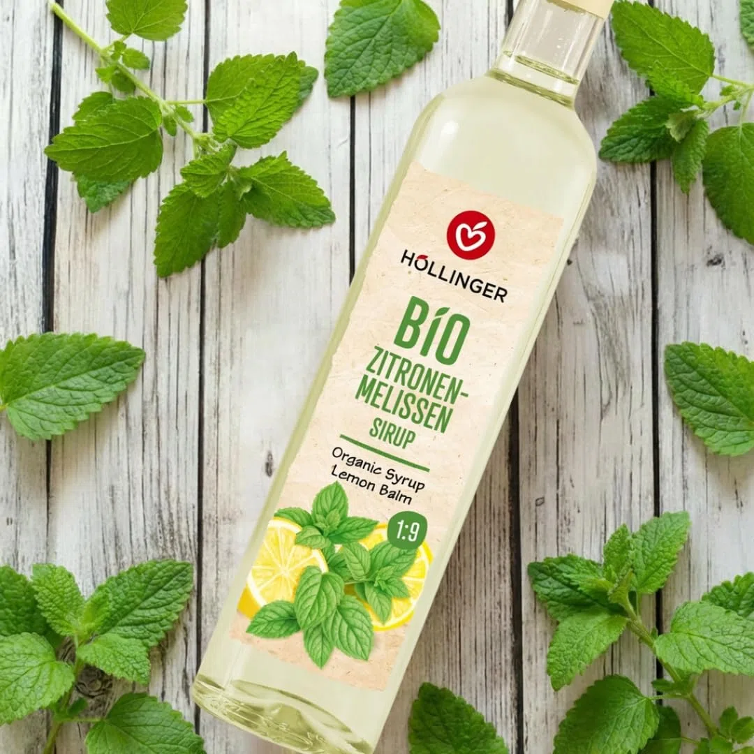 Höllinger Sciroppo Biologico Melissa e Limone, 3x500ml, Concentrato 1:9