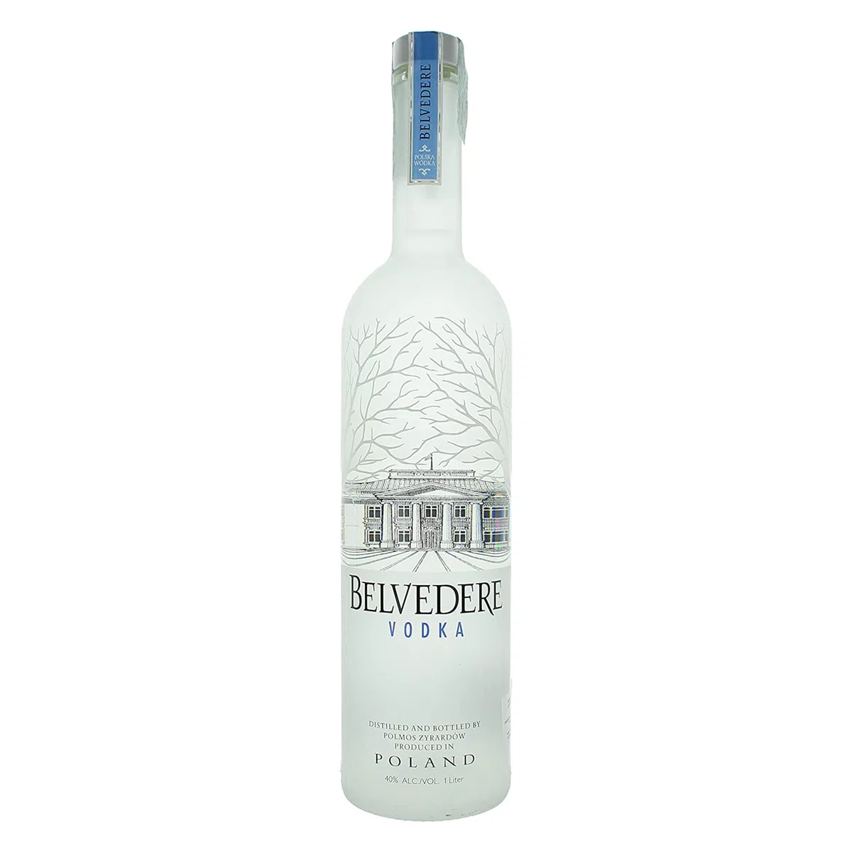 Belvedere Vodka 40% Vol. 1000 ml - Due Bicchieri In Vetro da 300 ml