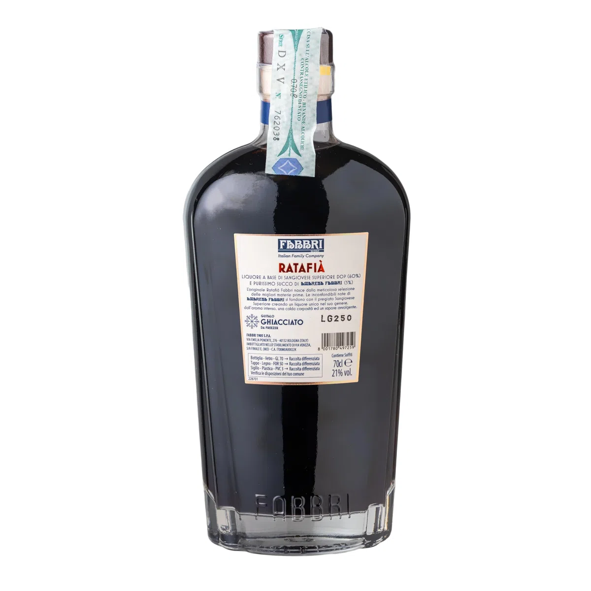 Fabbri 1905 - Ratafià 70cl | Liquore di purissimo Succo di Amarena Fabbri e Sangiovese Superiore di Romagna DOP