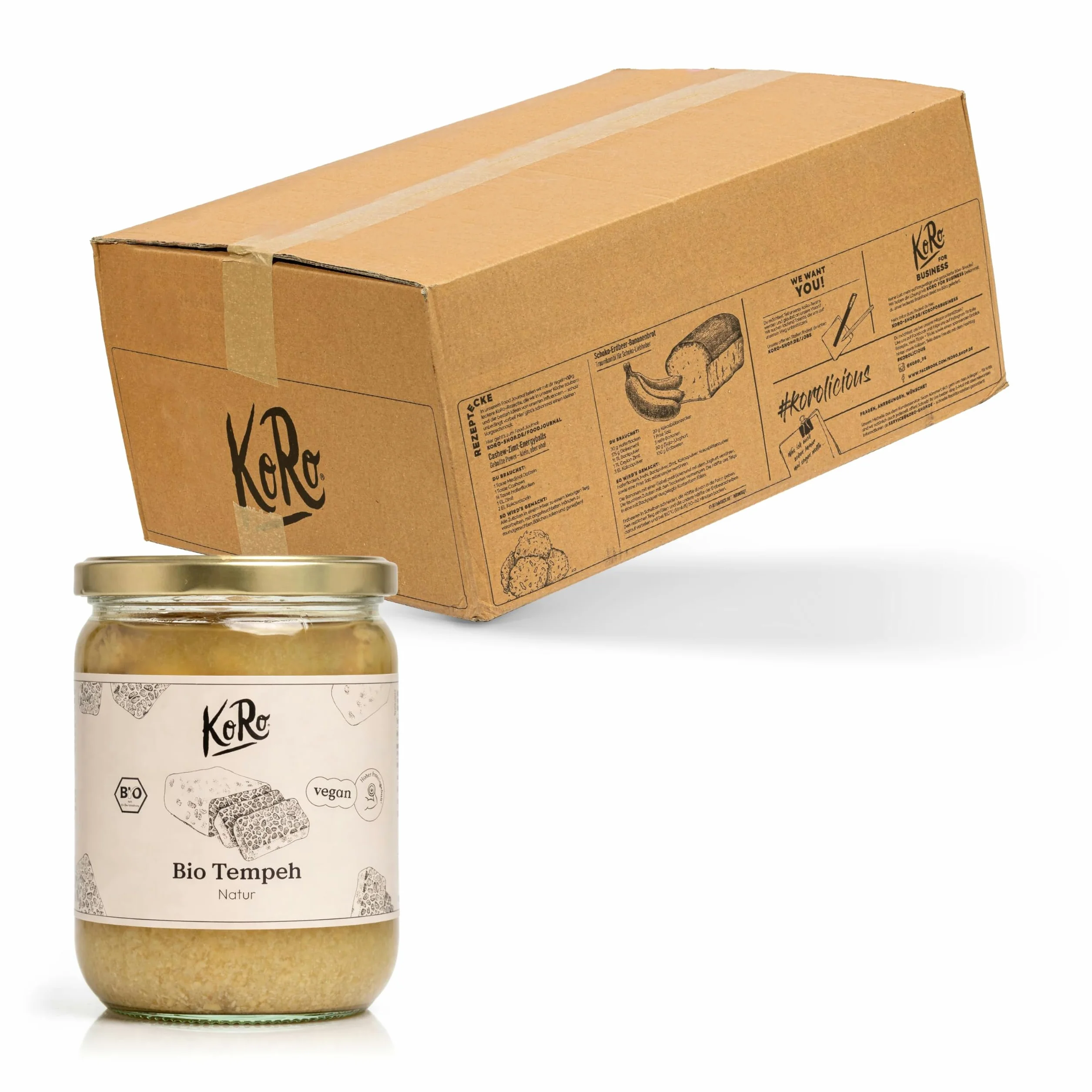 KoRo - Tempeh bio 6 x 175 g - Soia fermentata - Alto contenuto proteico - Sostituto della carne vegano