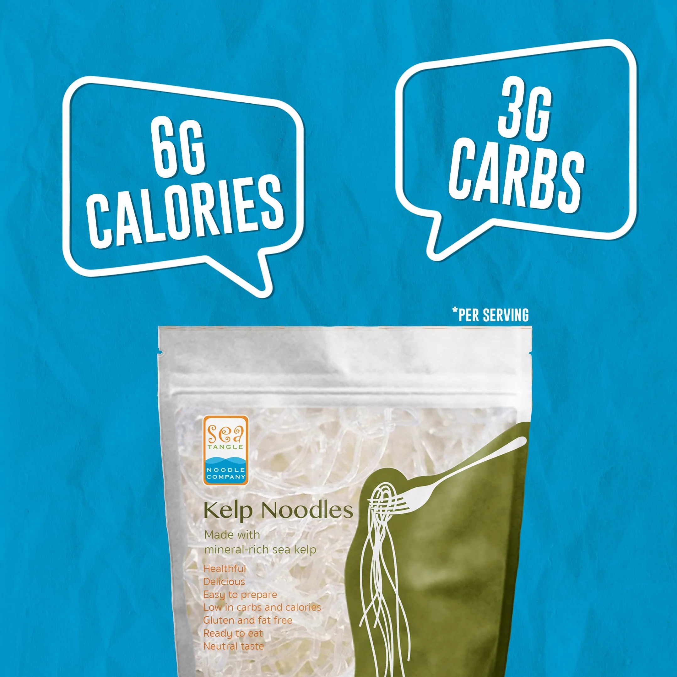 Sea Tangle Noodle Company, Kelp Noodles with Moringa, 12 oz (340 g)