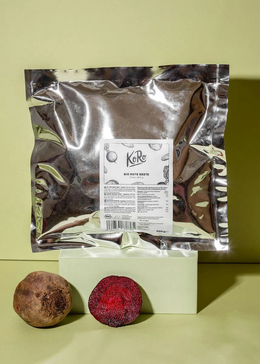 KoRo - Chips di barbabietola bio 200 g - chips vegetali croccanti e senza grassi - perfetta alternativa alle chips convenzionali
