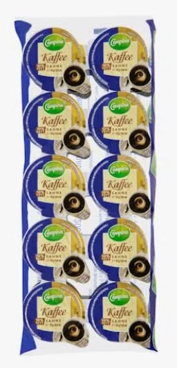 Crema da Caffè, Crema di Latte per Caffè, Confezione da 10 Porzioni Monodose, pack 5