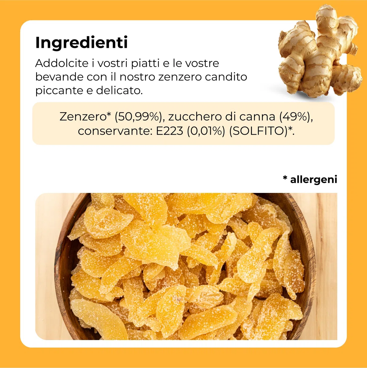 Zenzero Disidratato Con Zucchero Essiccato A Fette Di Ottima Qualità [1kg] Frutta Secca Ginger In Lamella, Pezzetti Di Frutta Disidratata Con Zuccheri Di Prima Scelta, Formato Convenienza - Dorimed