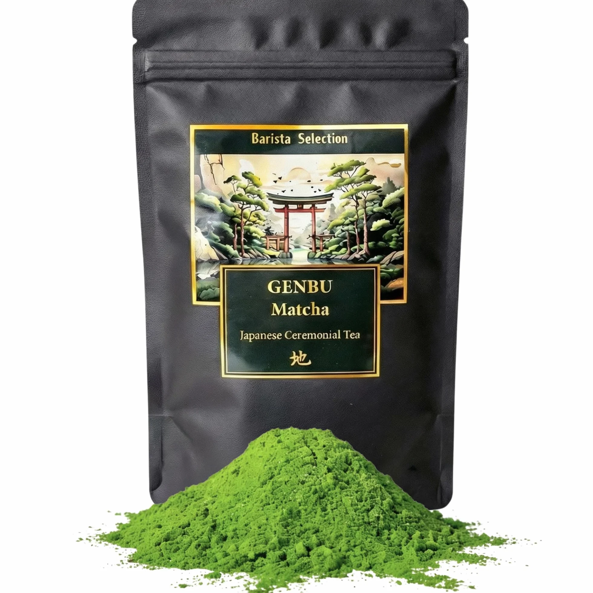 GENBU MATCHA | Matcha cerimoniale giapponese | 100 g | Tè verde matcha premium in polvere | Giappone | 100% naturale | Per matcha latte, cerimonia e ricette | Senza glutine né zuccheri aggiunti