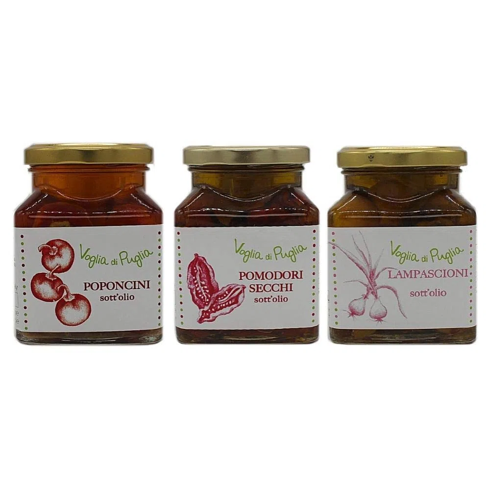 Voglia Di Puglia Kit Degustazione Sottoli Misti In Olio Extra Vergine D’oliva Da 270 Grammi