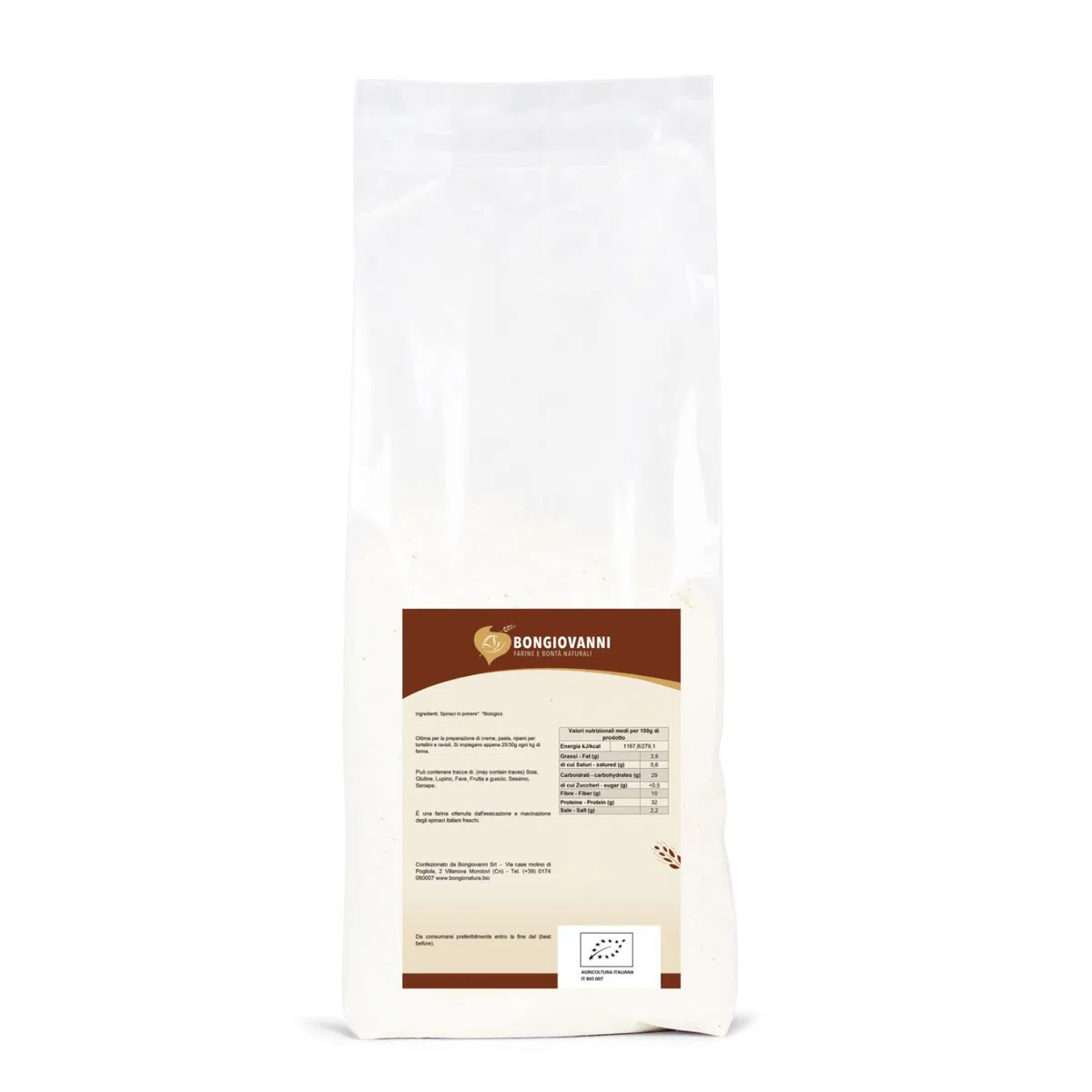 Spinaci disidratati in polvere 1Kg
