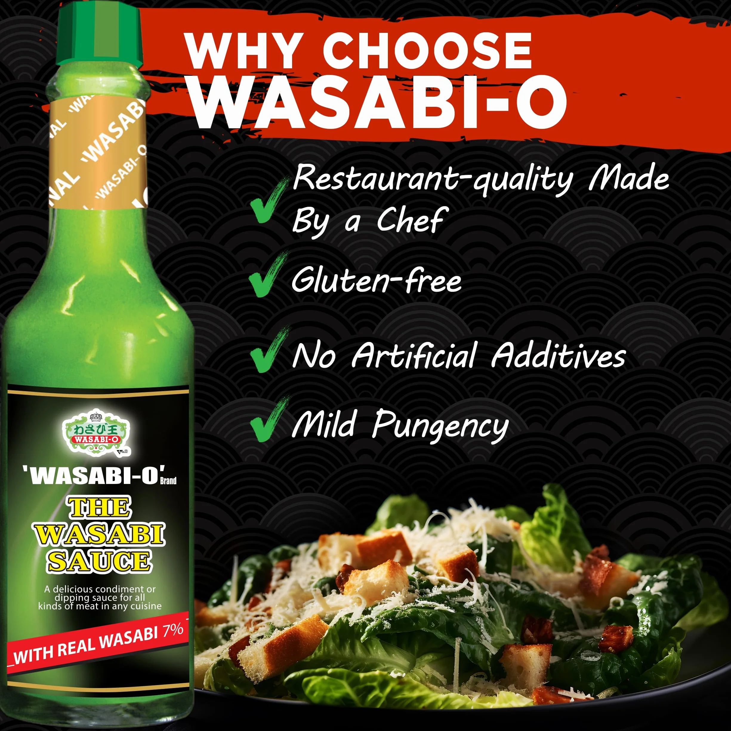 WASABI-O Set Combo di 2 Salse Salsa Wasabi Originale 62g e Salsa Wasabi al Peperoncino Rosso 55g - L Abbinamento Perfetto, Non Solo per Sushi Sashimi Ma Anche per Tutti i Piatti di Frutti di Mare