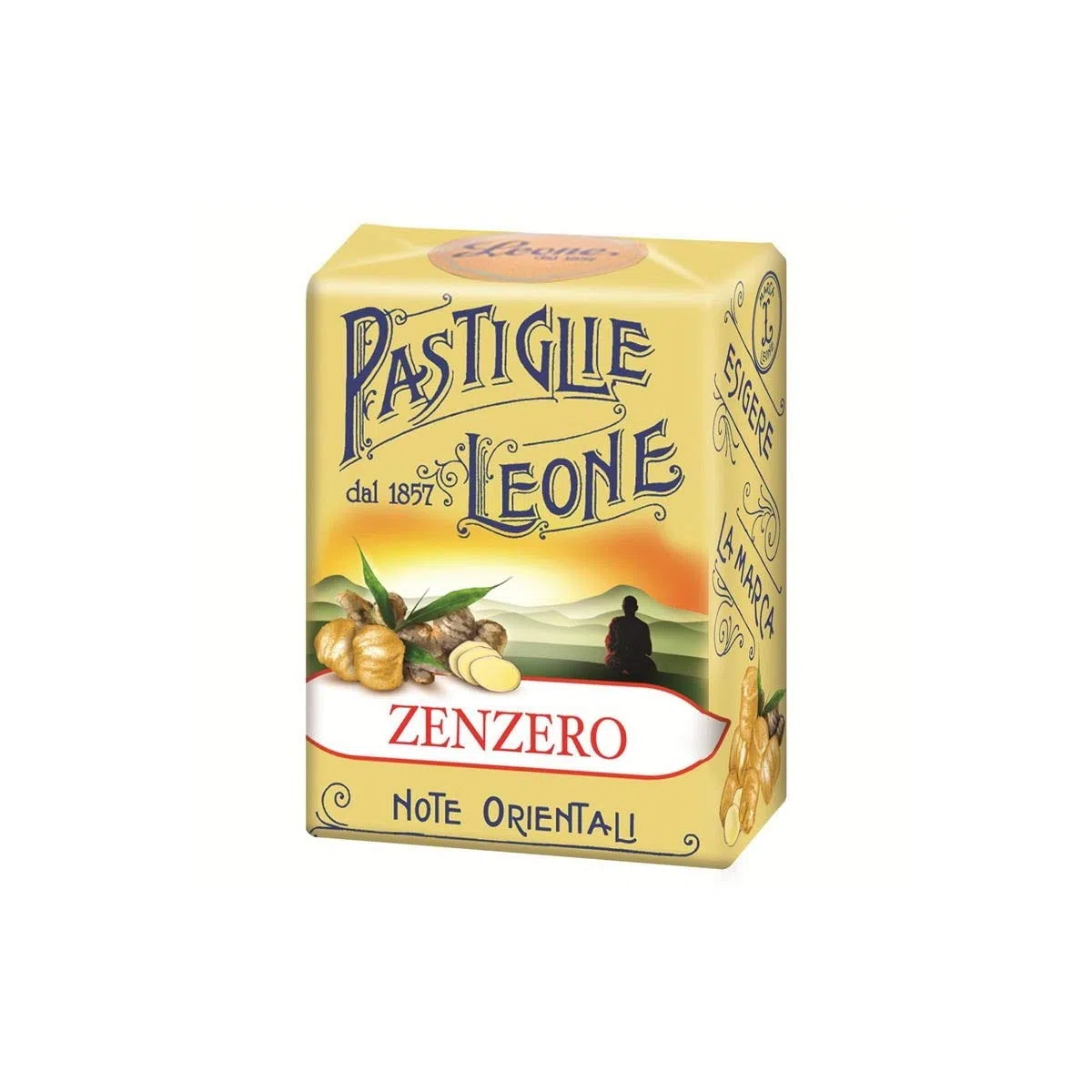 Pastiglie Leone ZENZERO | Le mitiche Pastiglie Senza Coloranti Artificiali e Senza Glutine | Confezione da 10 Astucci tascabili da 30g