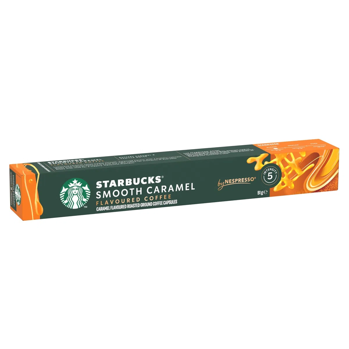 STARBUCKS Smooth Caramel by Nespresso Caffè con aroma Caramello, 6 confezioni da 10 capsule (60 capsule compatibili Nespresso)