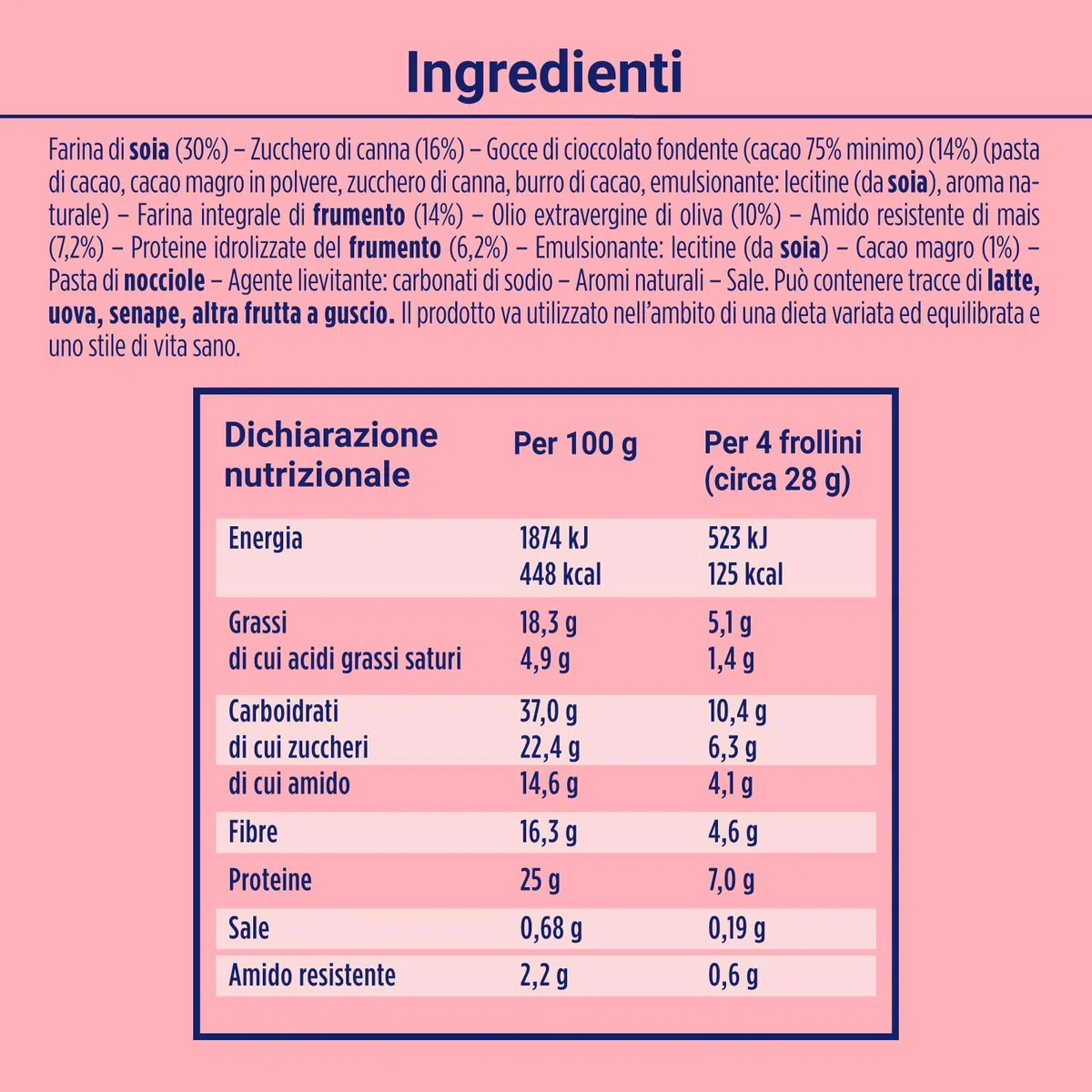 Enervit, Frollini con Gocce di Cioccolato, Per una Colazione Golosa e Dietetica, Ricchi di Proteine e Fibre, con Farina Integrale e Cioccolato Fondente, VeganOK, 9 Sacchetti da 200 Grammi