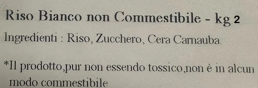 ARCOBALENOPARTY - RISO PER SPOSI BIANCO ANTIMACCHIA 2 KG