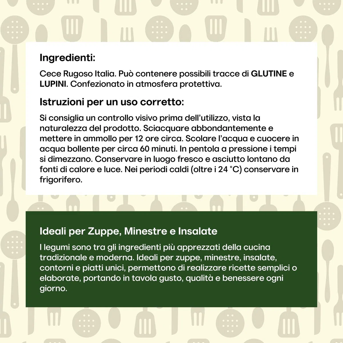 Il Contadino - Antichi Sapori | CECE RUGOSO ITALIA | Legumi Secchi Italiani, Ricchi di Proteine e Fibre, Legumi Naturali di Qualità Premium, Senza Conservanti, Confezione Salva Freschezza (5 Kg)