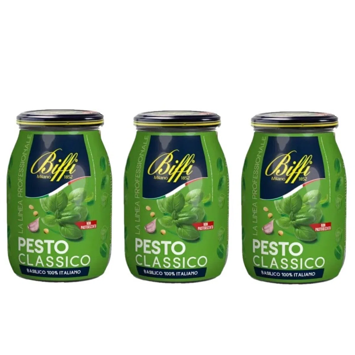 Confezione per Biffi Pesto Classico, Basilico 100% Italiano, 980g, Ristorazione