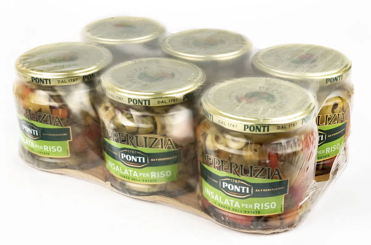 Ponti Peperlizia insalata per riso, Verdure in agrodolce miste altamente selezionate in barattolo da 350 g, Condimento per riso e pasta, Set da 6, 2100 grammo