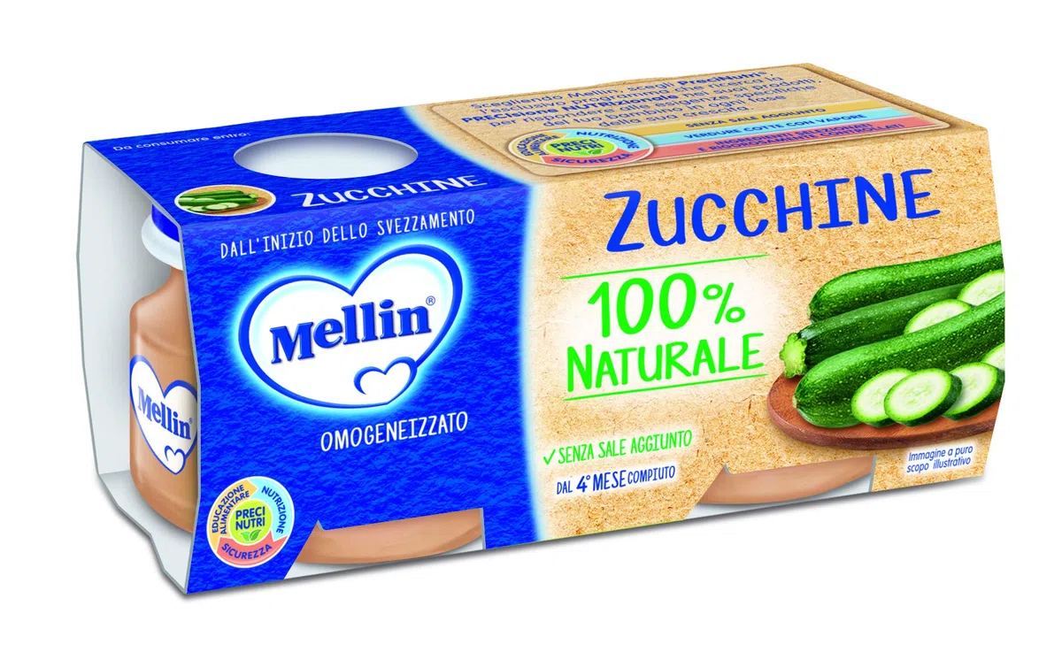 Mellin Omogeneizzato Zucchine - 24 Vasetti da 80 gr