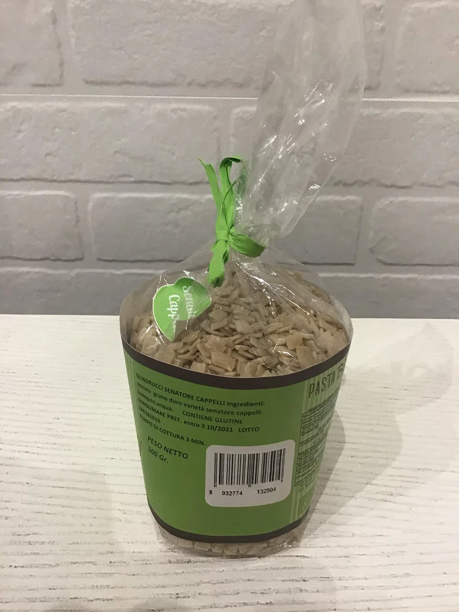 Quadrucci pastina per bambini biologica - Pasta prodotta con metodo artigianale - 1 Confezione da 500 gr