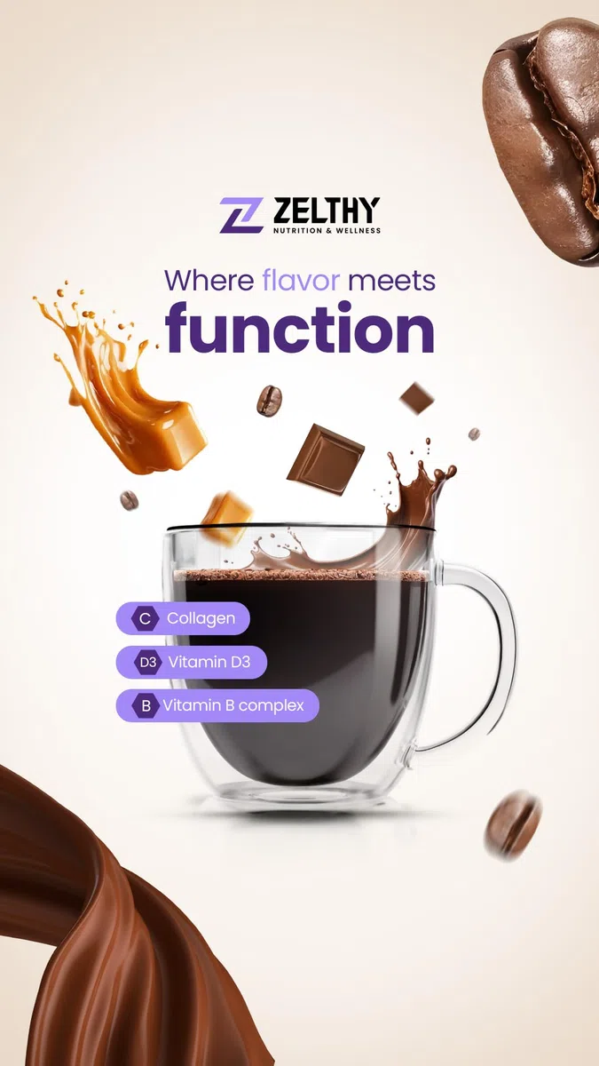 Zelthy Nutrition Bullet Coffee – Caffè funzionale con MCT, collagene e taurina – 300 g polvere senza zuccheri (Caramello salato)