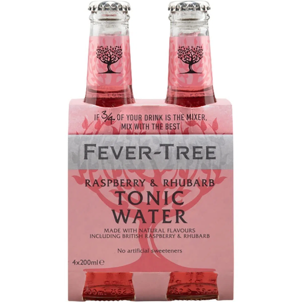 FEVER TREE Premium Tonico Sapore Lampone Pack 4 Bottiglie 20 cl