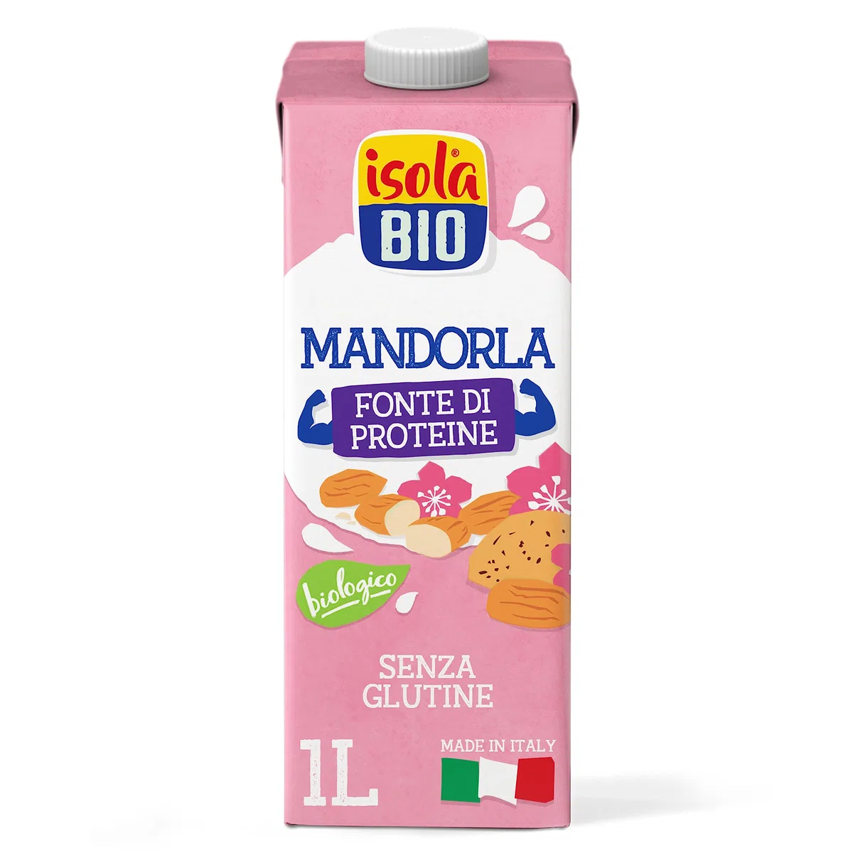 Isola bio, Bevanda mandorla proteica bio, senza glutine, senza lattosio, 1L