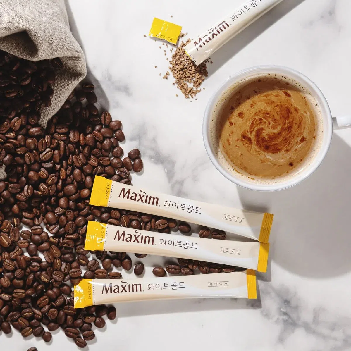 Dongsuh Maxim - Mix di caffè in oro bianco, 12 g x 20 bastoncini