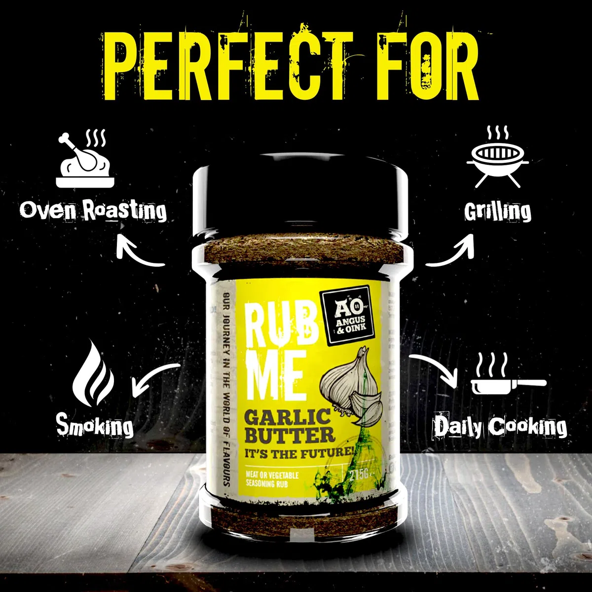 Rub Garlic Butter, Burro all'aglio Angus And Oink, 210 g