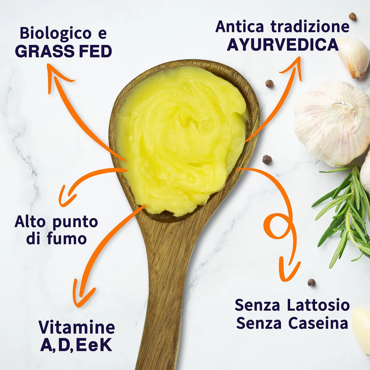 Exponatura Ghee biologico - burro chiarificato secondo l’antica ricetta Ayurvedica - solo da latte di mucche al pascolo - senza lattosio estremamente digeribile - Ghi (500 g)