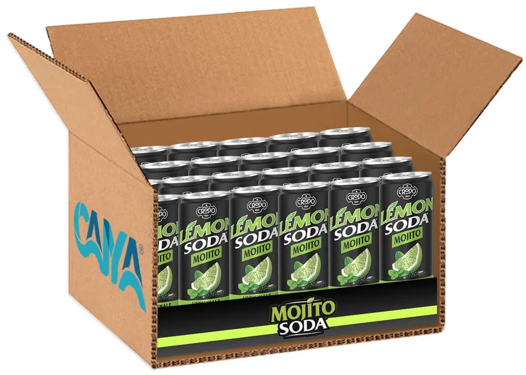 Lemonsoda Mojito Originale Analcolico Italiano, Lemon Soda con Limoni Siciliani 330ml (EDIZIONE 2025) [PACK con 24 Lattine]