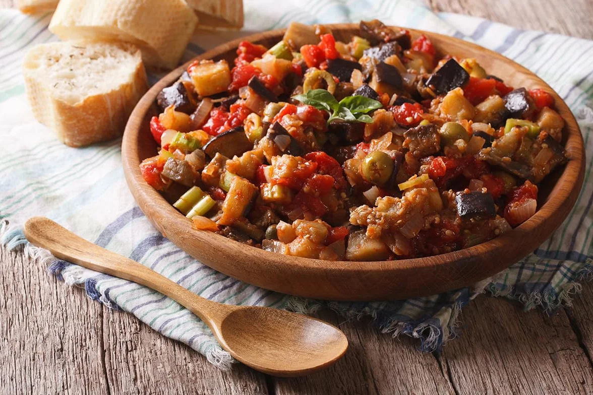CAPONATA DI MELANZANE SICILIANA lattina da 200 gr. F.lli Contorno - Confezione da 15 lattine da 200 gr.cadauna (Tot. 3 Kg,)