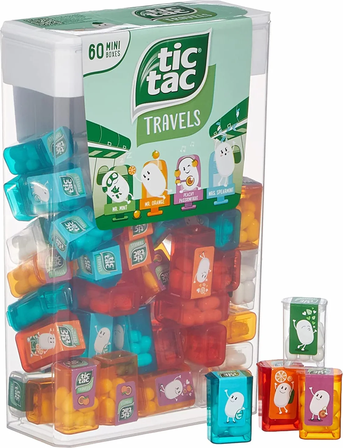 Tic Tac Travels caramelle confetti menta e frutta confezioni piccole 60 pz