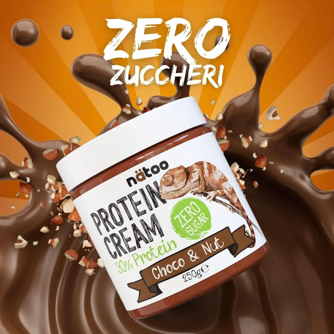 NÄTOO Crema Proteica senza Zucchero 3x250g: Choco & Nut - creme proteiche spalmabili ideali per la dieta chetogenica keto diet - Pack composto da 3 barattoli
