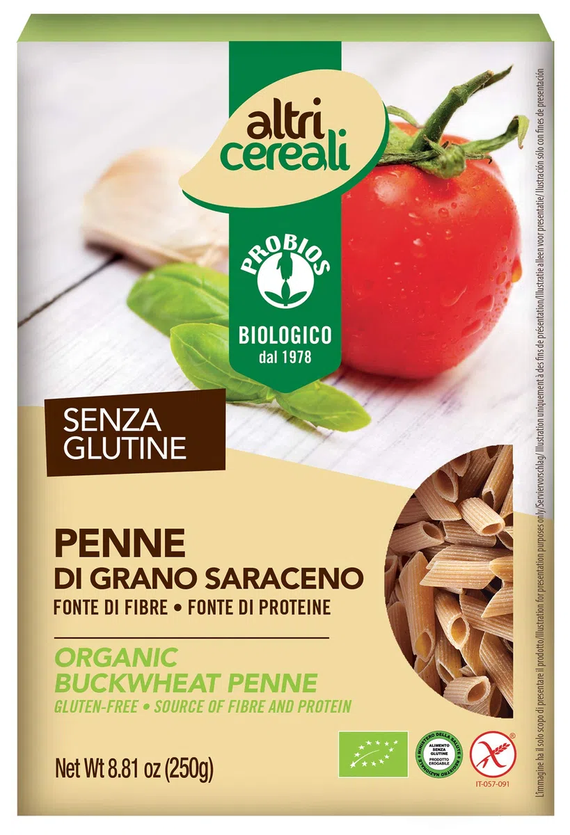Probios Penne di Grano Saraceno Bio - Confezione da 12 x 250 g