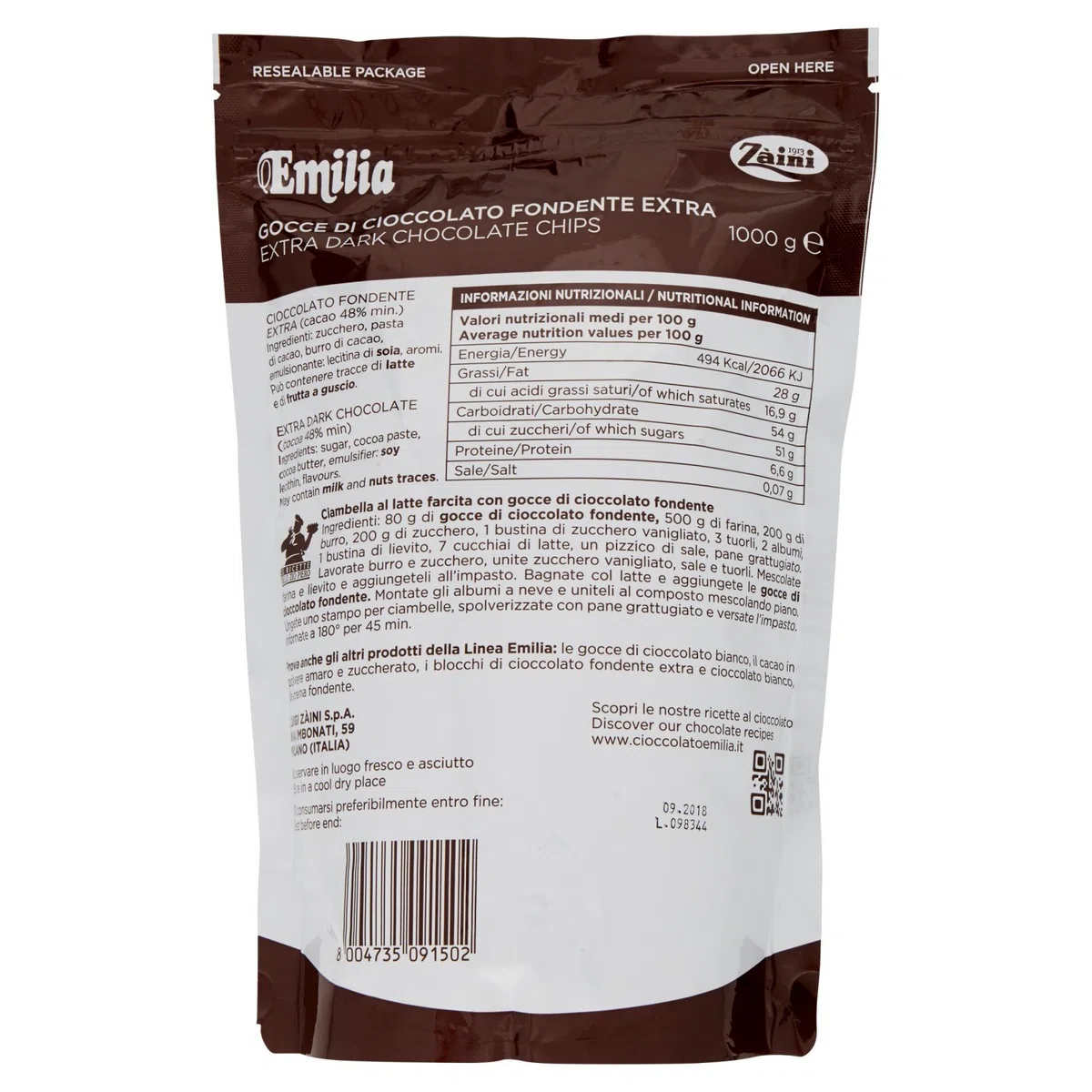 Zaini Cioccolatini Fondente - 1000 g