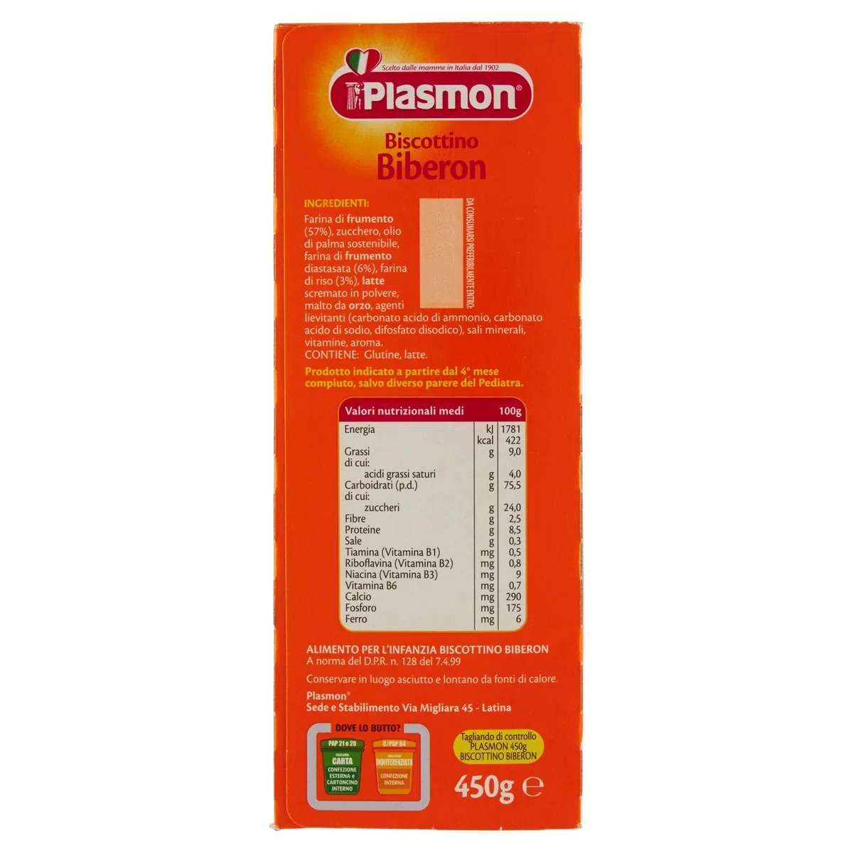 Plasmon Biscottino Biberon, Pensato per I Suoi Primi Mesi - 3 Confezione da 450 gr