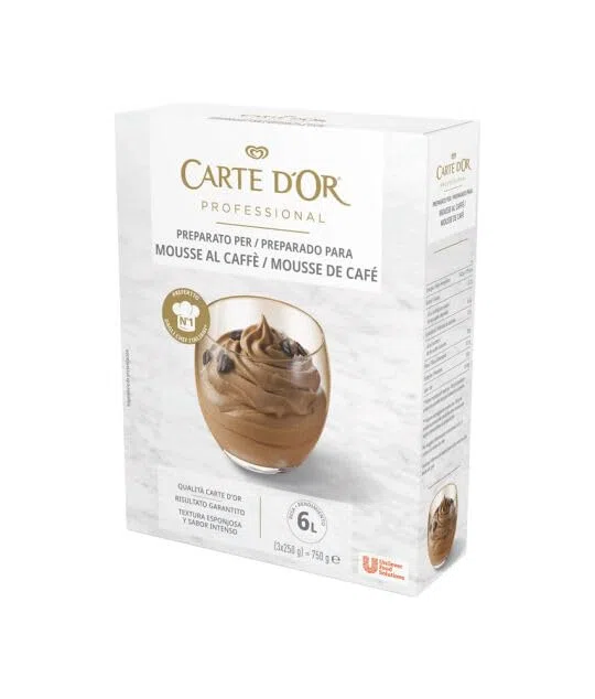 Preparato per mousse al caffè da 250 g, confezione da 3 buste