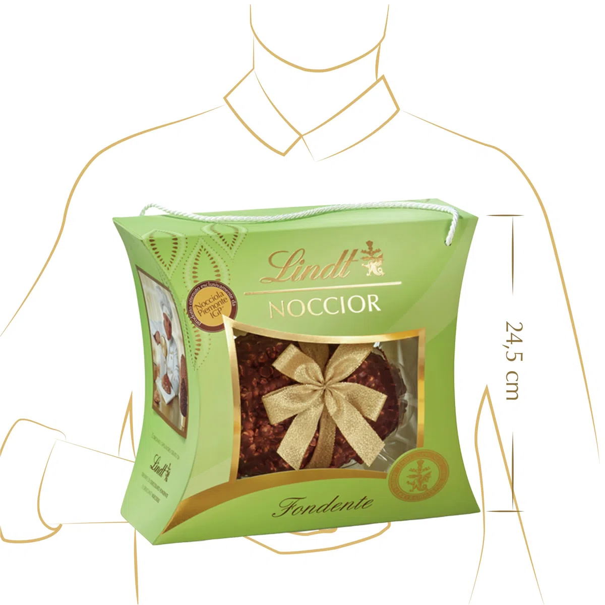 Lindt Uovo di Pasqua 2026 Noccior al Cioccolato Fondente e Nocciole Piemonte IGP, Idea Regalo Pasqua, Formato 510g