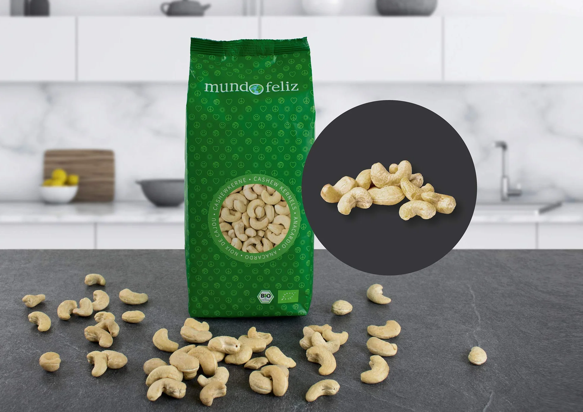 Mundo Feliz Anacardi Biologici, 2 x 500 g