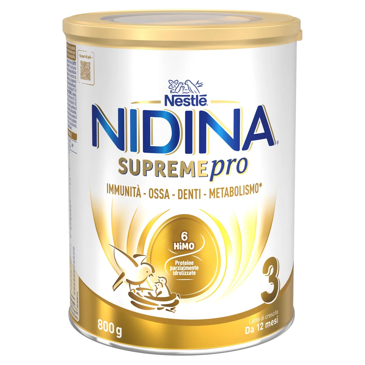 NIDINA SUPREMEpro 3 Latte di Crescita Polvere da 12 mesi, Latta 800g