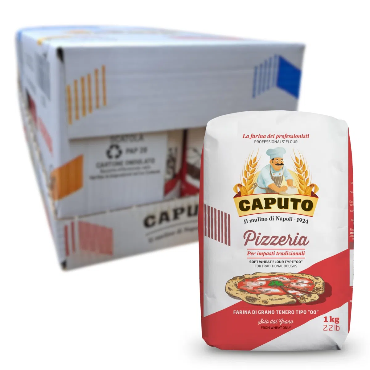 Caputo Farina Pizzeria 00 1 kg - Cartone 10 Pezzi