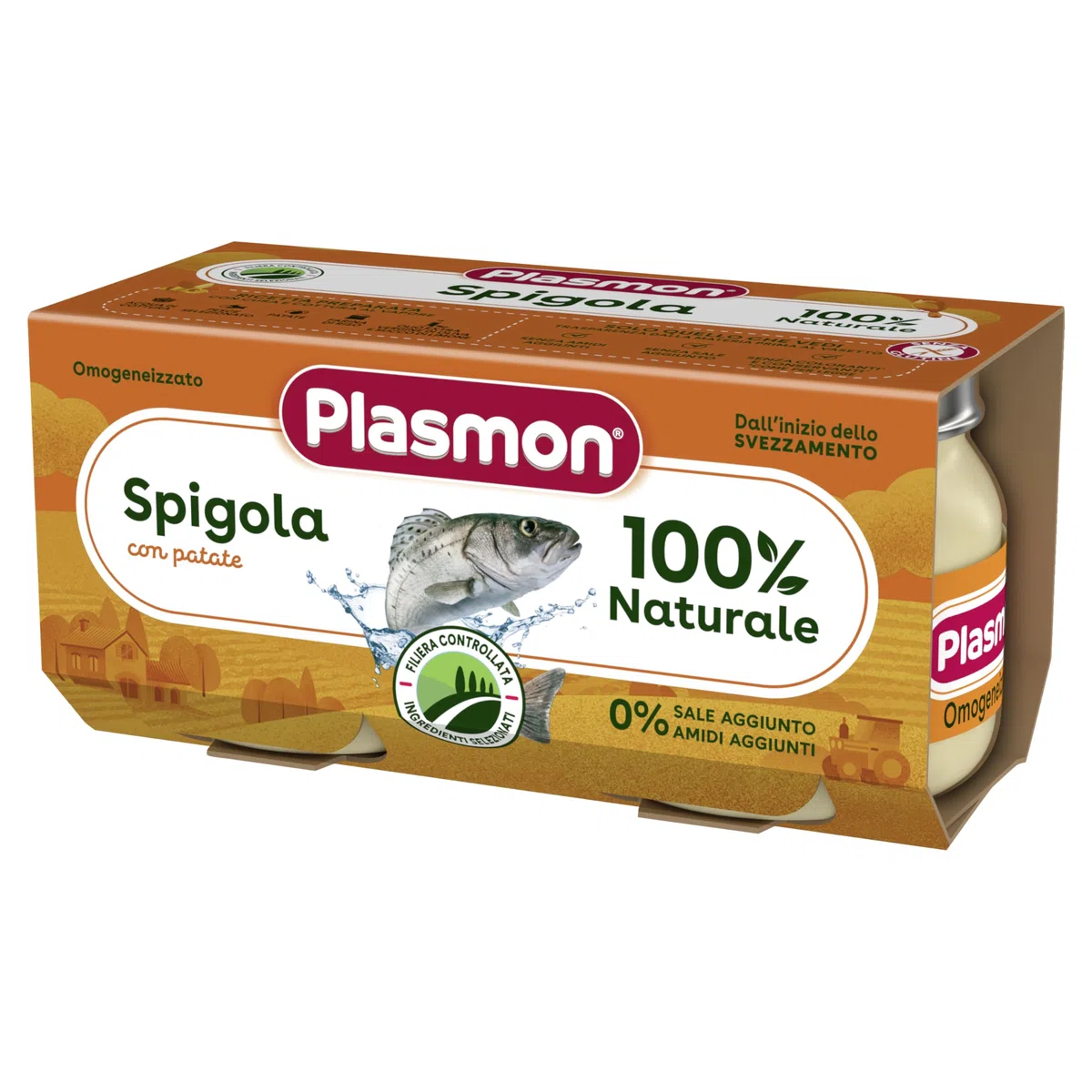 Plasmon Omogeneizzato Spigola 2x80g (12 Confezioni)