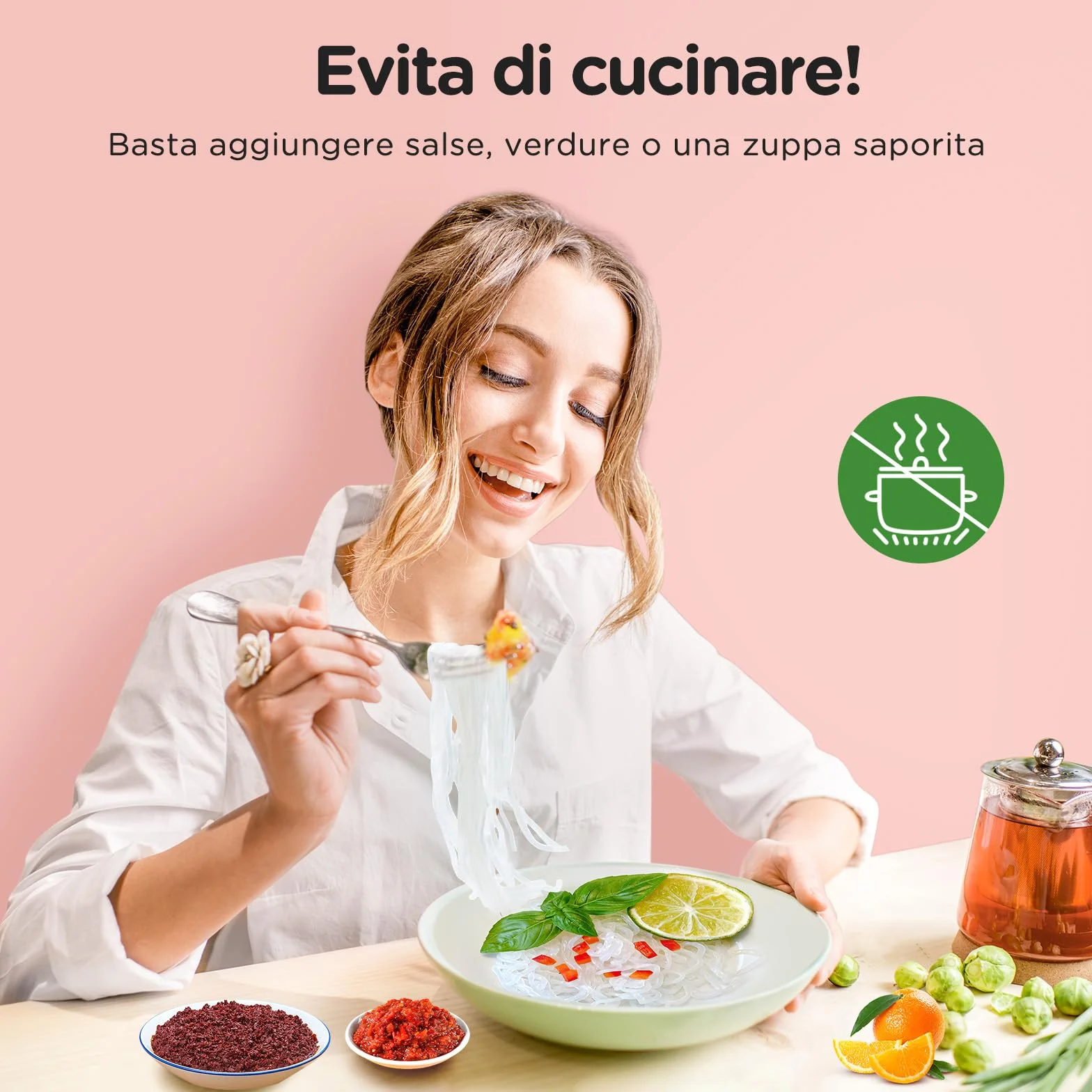 Elf-Family Premium 5+1 Mix Pasta di Konjac Shirataki 9kcal Low Carb, Keto, Vegan, Diet -Spaghetti/Glass Noodle/Fettuccine/Riso/Penne/Udon