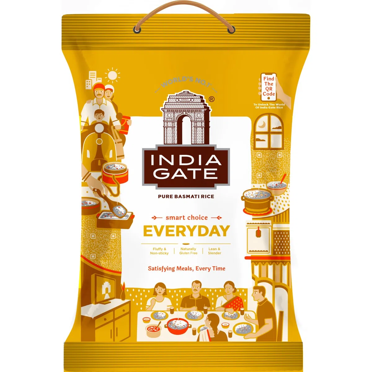 INDIA GATE - Riso Basmati Everyday - (1 X 5 KG)