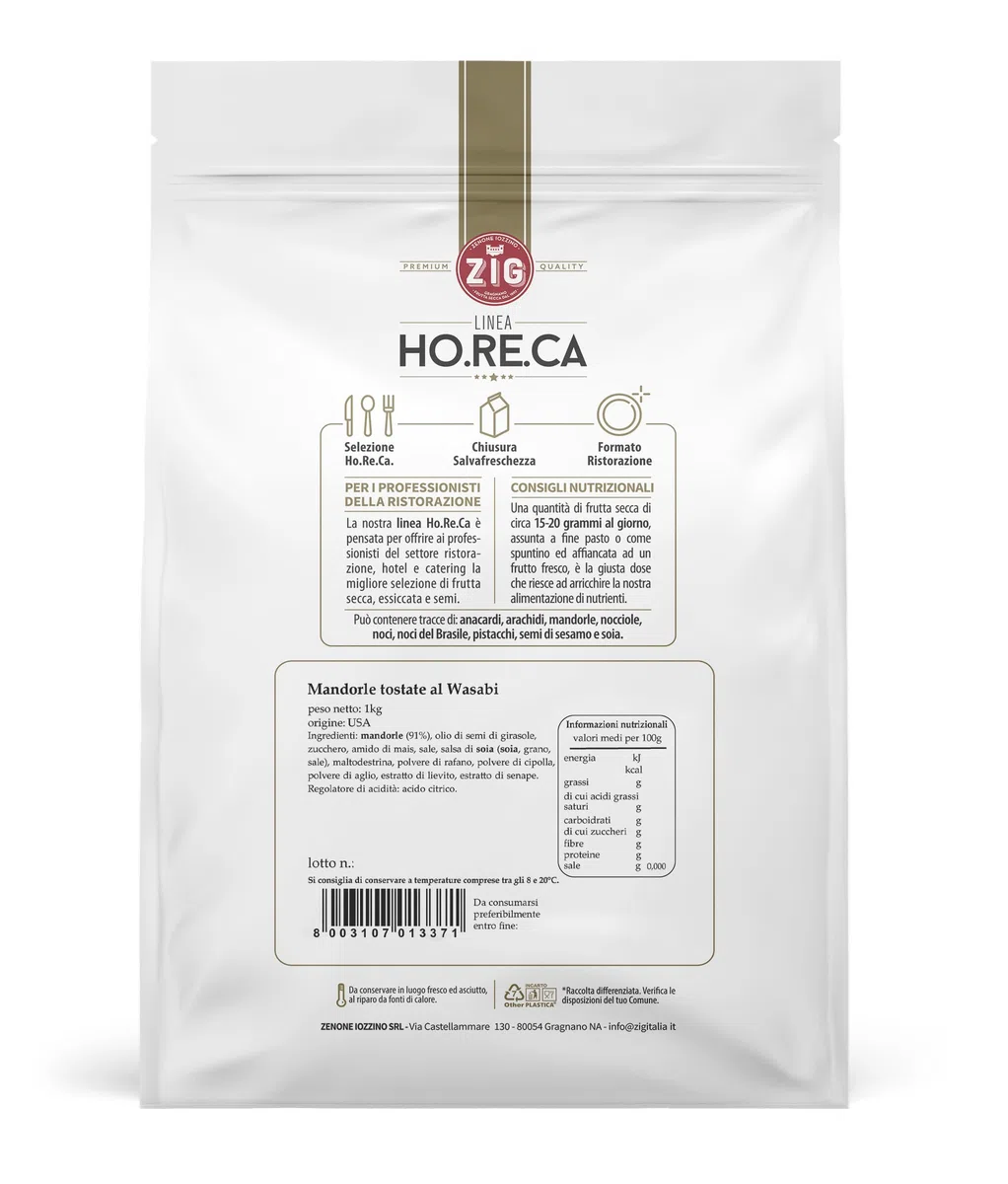 ZIG - HORECA - Mandorle tostate al Wasabi 1 Kg
