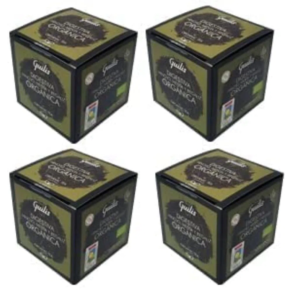 CAFES GUILIS DESDE 1928 AMANTES DEL CAFE Infuso digestivo biologico di finocchio, menta e foglie di liquirizia Scatola da 15 piramidi - Confezione da 4
